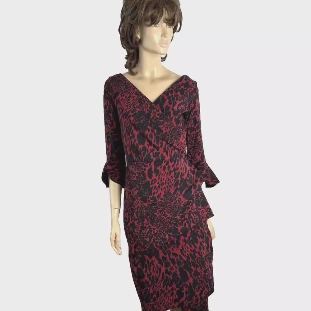 Chiara Boni La Petite Robe draped V-neck midi dress size 46